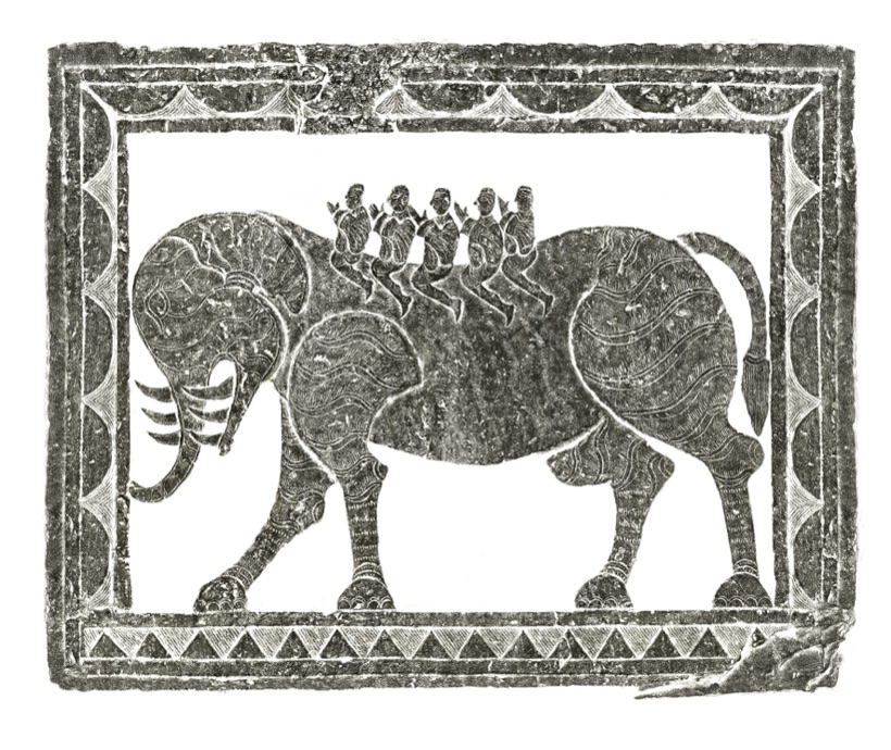 汉拓《六牙白象》Six-Tusked White Elephant rubbing